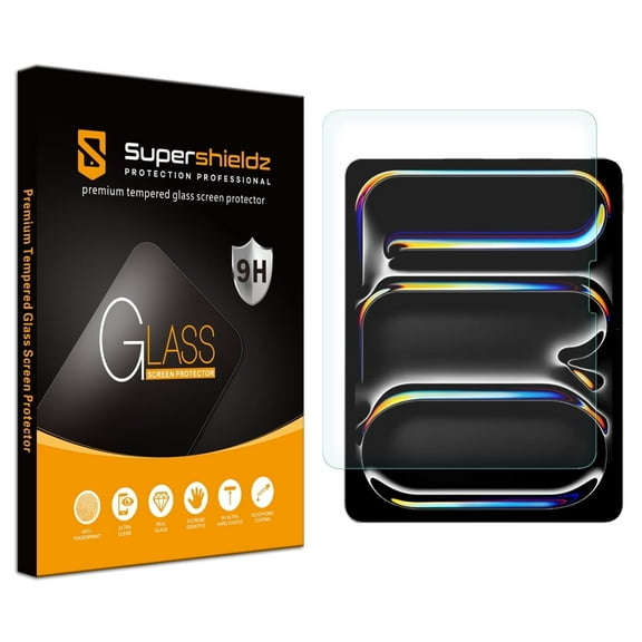 Supershieldz Designed for iPad Pro 13 inch (M5, M4, 2025/2024) Tempered Glass Screen Protector, Anti Scratch, Bubble Free