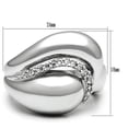 thumbnail image 2 of 3W227 - Rhodium Brass Ring with AAA Grade CZ in Clear, 2 of 3