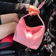 thumbnail image 7 of Women Underarm Bag Letters Embroidery Large Capacity Button Closure Soft Nylon Shoulder Bag Black Free Size, 7 of 7