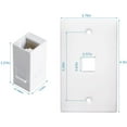 thumbnail image 2 of 4-Pack 1-Port Ethernet Wall Plate, Jack Wall Plate with RJ45, 2 of 5