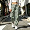thumbnail image 6 of ClodeEU Women's Polka Dot Print Drawstring High Waist Jogger Pants,Casual Tapered Ankle Sweatpants with Pockets ,Women's Plus S, 6 of 8