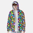 thumbnail image 2 of Kdxio Colorful Easter Eggs1 Print Women Men Sun Protection UPF 50+ Jackets Zip Up Long Sleeve Hoodie Hiking Lightweight with Pockets, 2 of 7