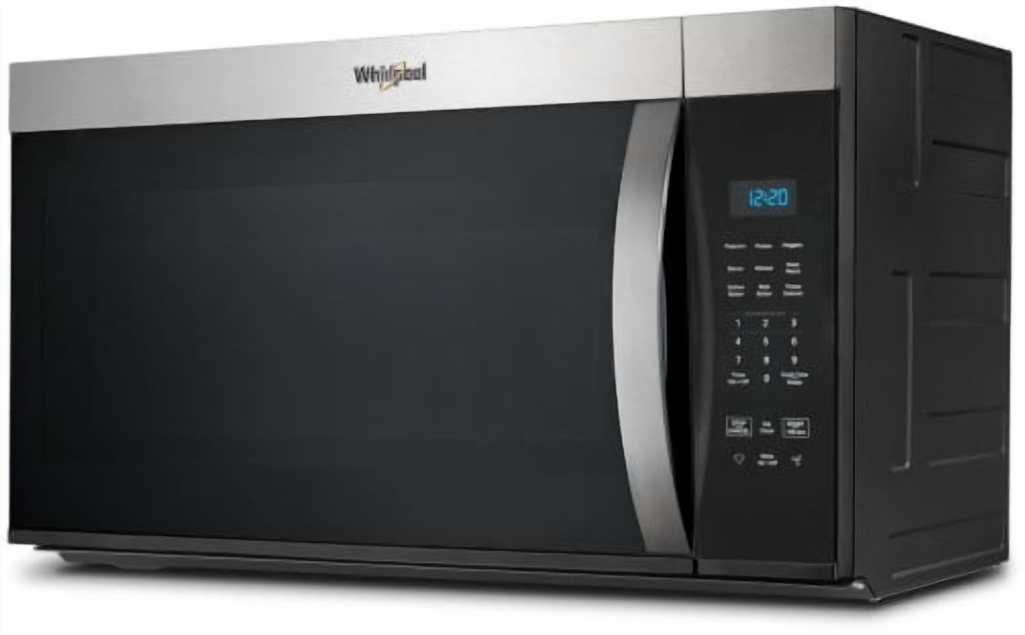 Whirlpool 1.7 Cu. Ft. Over-the-Range Microwave Oven with 1000 Watts, 2-Speed 300 CFM Venting System, Add 30 Seconds, Stainless Steel