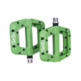 thumbnail image 1 of Almencla Mountain Bike Pedal Nylon Fiber Non- 9/16 Inch Solid Platform Flat Pedals Bike Green, 1 of 7