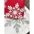 thumbnail image 3 of Fennco Styles Holiday Embroidered Snowflake Placemats 13" W x 19" L, Set of 4 - Red Festive Table Mats for Home Décor, Banquet, Family Gathering, Christmas and Special Occasion, 3 of 6