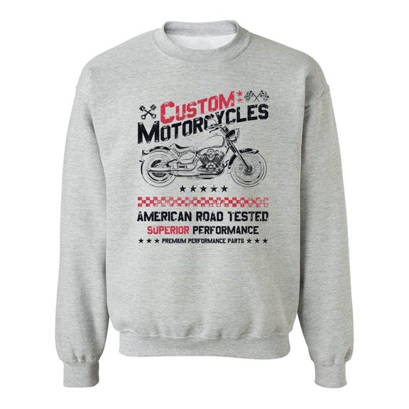 Custom Motorcycles Sweatshirt Men -SPIdeals Designs, Male 4X-Large