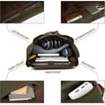 thumbnail image 4 of SPEKSEE Sac à Dos Rétro en Toile et Cuir pour Ordinateur Portable, Sac Unisexe Durable de 15,6 Pouces pour la Randonnée, le Travail et les Voyages, Sac de Jour Résistant à l'Eau, 4 of 6