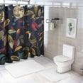 thumbnail image 7 of Orinice Abstract Parrot Shower Curtain Colorful Birds Shower Curtain Jungle Plant Leaves Bathroom Decor Polyester Fabric 36x72, 7 of 7