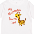 thumbnail image 4 of Inktastic My Meemaw Loves me- cute giraffe Boys or Girls Long Sleeve Toddler T-Shirt, 4 of 5
