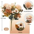 thumbnail image 6 of 3 Pcs Fall Flowers Artificial Mums Silk Fake Mums Bouquet Faux Floral Arrangements Home Indoor Outdoor Planter Decor Party Wedding Table Autumn Decoration (Champagne), 6 of 13
