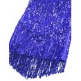 thumbnail image 6 of HULIJA Women's Glitter Sequin Tassels Sleeveless Ballroom Latin Tango Samba Salsa Dance Dress Royal Blue M, 6 of 6
