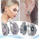 thumbnail image 1 of 1 Pair Vintage Creative Double X Shaped Earrings, Amethyst Vintage Creative Double X Shaped Hollow Zircon Earrings Women, 1 of 4