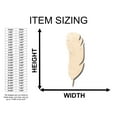 thumbnail image 2 of Unfinished Wood Large Feather Shape - Craft - up to 46" DIY 16" / 3/4", 2 of 3
