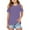 Purple, variant on Tiijoy Toddler Girls Cold Shoulder Short Sleeve T-Shirt Summer Crew Neck Ribbed Tshirt