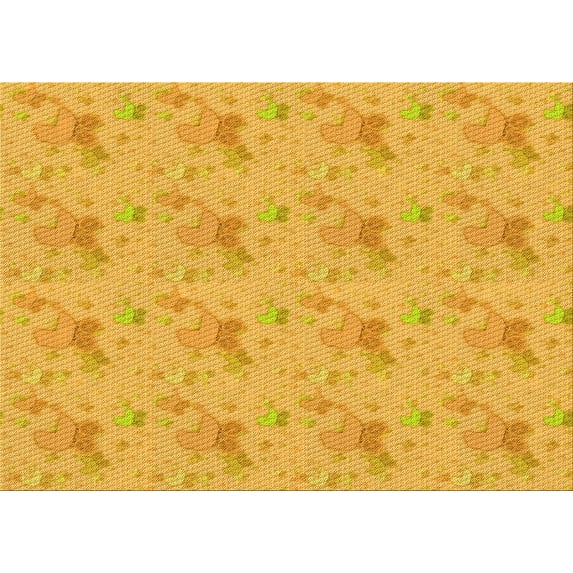 Ahgly Company Indoor Rectangle Patterned Deep Yellow Area Rugs, 5' x 8'