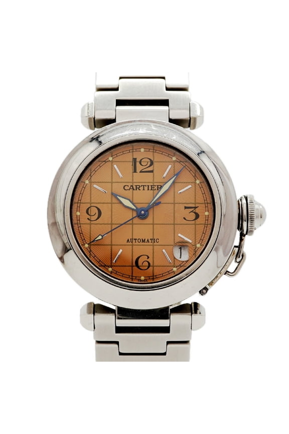 Pre-Owned Cartier Pasha C W31024M7 Orange Dial Watch (Men's & Women's)