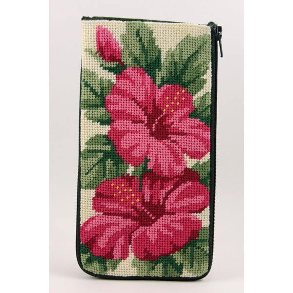 Stitch /& Zip Eyeglass Case Needlepoint Kit Fun Floral
