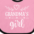 thumbnail image 4 of Inktastic Grandma Girl for Granddaughter Girls Baby Bib, 4 of 4