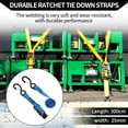 thumbnail image 2 of Unique Bargains Ratchet Tie Down Straps Adjustable 800kg 300cm/118.11" 1 Set Blue, 2 of 7
