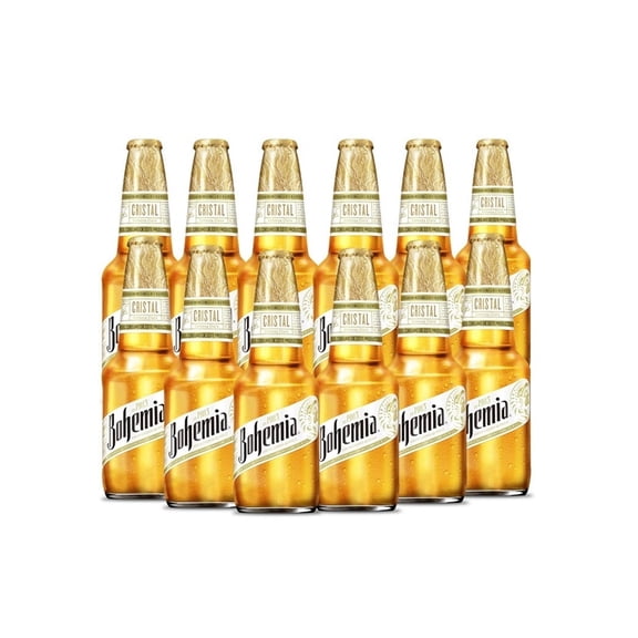 Cerveza Bohemia Cristal Botella 24 pack de 355ml c/u