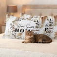 thumbnail image 3 of Home Sweet Outdoor Waterproof Pillow Covers, Wreath Botanical Farmhouse Plants Gradient Brown Decorative Rectangle Throw Pillowcase Sofa Cushion Sham for Patio/Couch/Chair, 20"x12" 2 Pack, 3 of 8