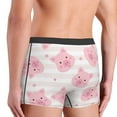thumbnail image 4 of Rateoe Cartoon Pig Mens Boxer Briefs Poly Spandex Performance Boxer Briefs Underwear Hem Boxer Briefs - Large, 4 of 8