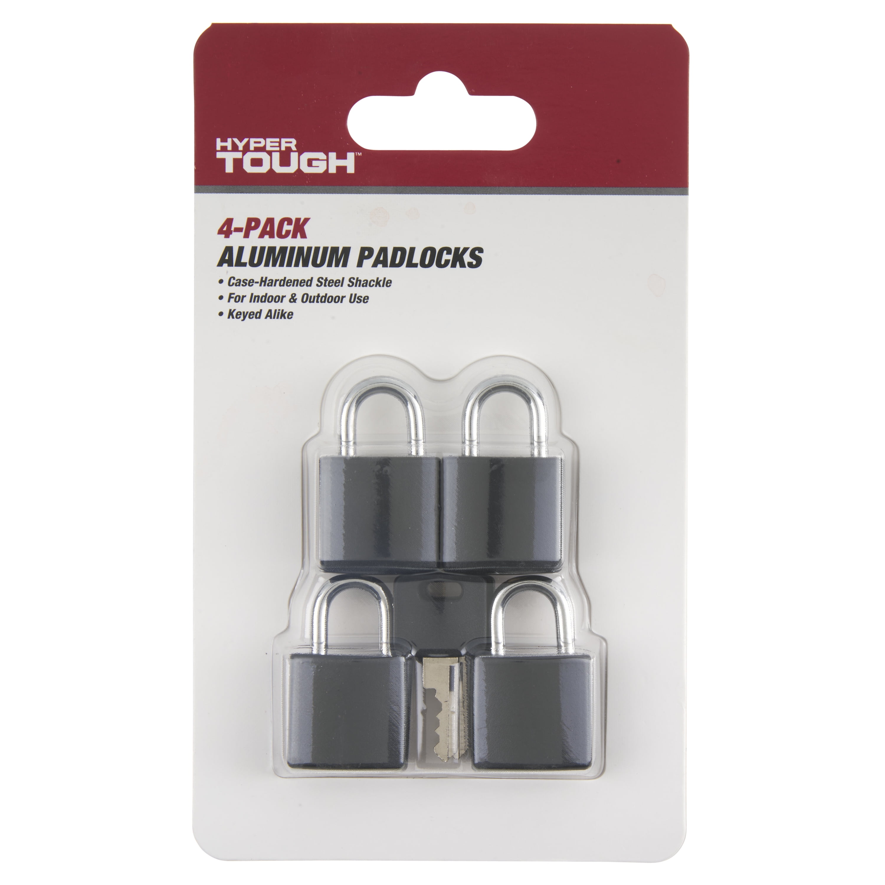 Hyper Tough 20mm Aluminum Covered Keyed Padlock with 7/16 inch