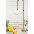 thumbnail image 6 of Home Decor Emett 1 Light Brass and Clear Glass Plug In Pendant, 6 of 6