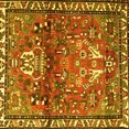 thumbnail image 1 of Ahgly Company Indoor Square Persian Yellow Traditional Area Rugs, 3' Square, 1 of 4