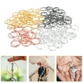 thumbnail image 2 of KAKOWELY key rings for crafts 170PCS Flat Key Rings Split Key Rings Metal Round Circular Keychain Ring Clips Key Chain Ring Connector 2cm 2.5cm0.98"X0.98"X0.08", 2 of 5