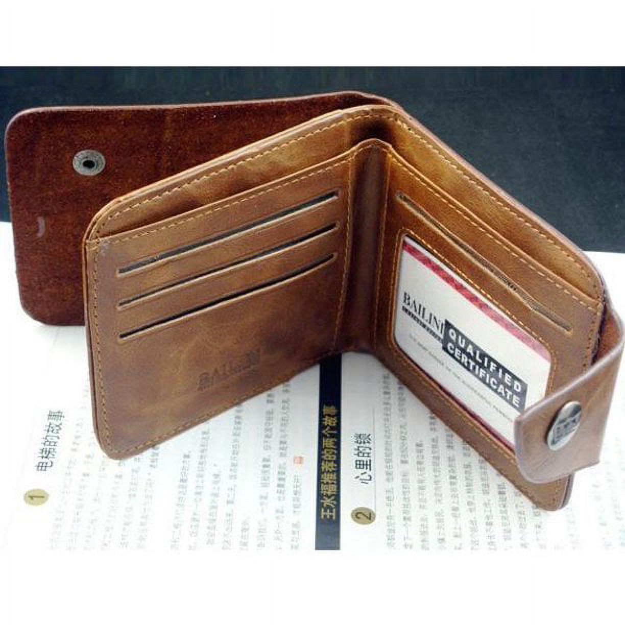 Wallets for Men Genuine Leather Pockets Credit/ID Cards Holder Purse Wallet Front Pocket Wallet - image 5 of 6