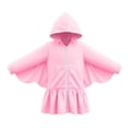 thumbnail image 3 of WhouRiu Girls Knit Cover Up Dress Fashion Graphic Long Sleeve Hooded Zip Up Dresses With Pockets Kids Comfortable Cute Casual Wear,6-7 Years, 3 of 7