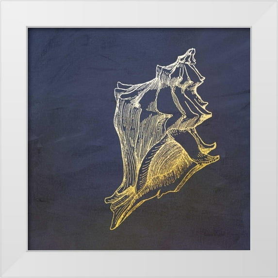 Murdock, Ramona 26x26 White Modern Wood Framed Museum Art Print Titled - Golden Seashell
