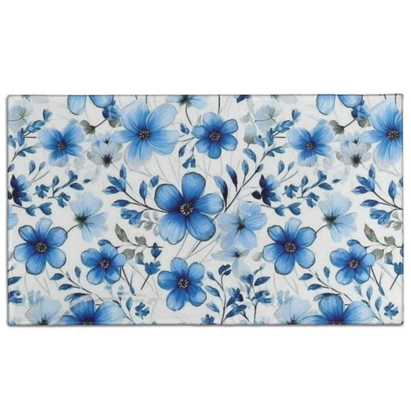 Pioneer Flower Floral Print Pattern Door Rugs,Washable Non Slip Door Mats Indoor,Decorative Door Mats,Entry Mat Indoor for Entrance,Bedroom,Kitchen,Bathroom,17"x30"