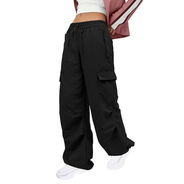 Fankiway Pantalons pour Femmes Liquidation Style Vintage de Rue Étoile Imprimé Fille Épicée Taille Basse Tube Droit Pantalons Amincissants Grande Taille pour Femmes