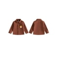 thumbnail image 2 of RUINIXCW Thanksgiving Toddler Boy Girls Shirt Jacket Turkey Embroidery Button Down Long Sleeve Lapel Neck Corduroy Shacket, 2 of 8