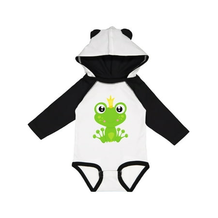 

Inktastic Cute Frog Green Frog Frog Prince Crown Gift Baby Boy or Baby Girl Long Sleeve Bodysuit