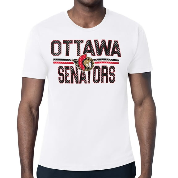 Men's Starter White Ottawa Senators Mesh Look Team Name T-Shirt