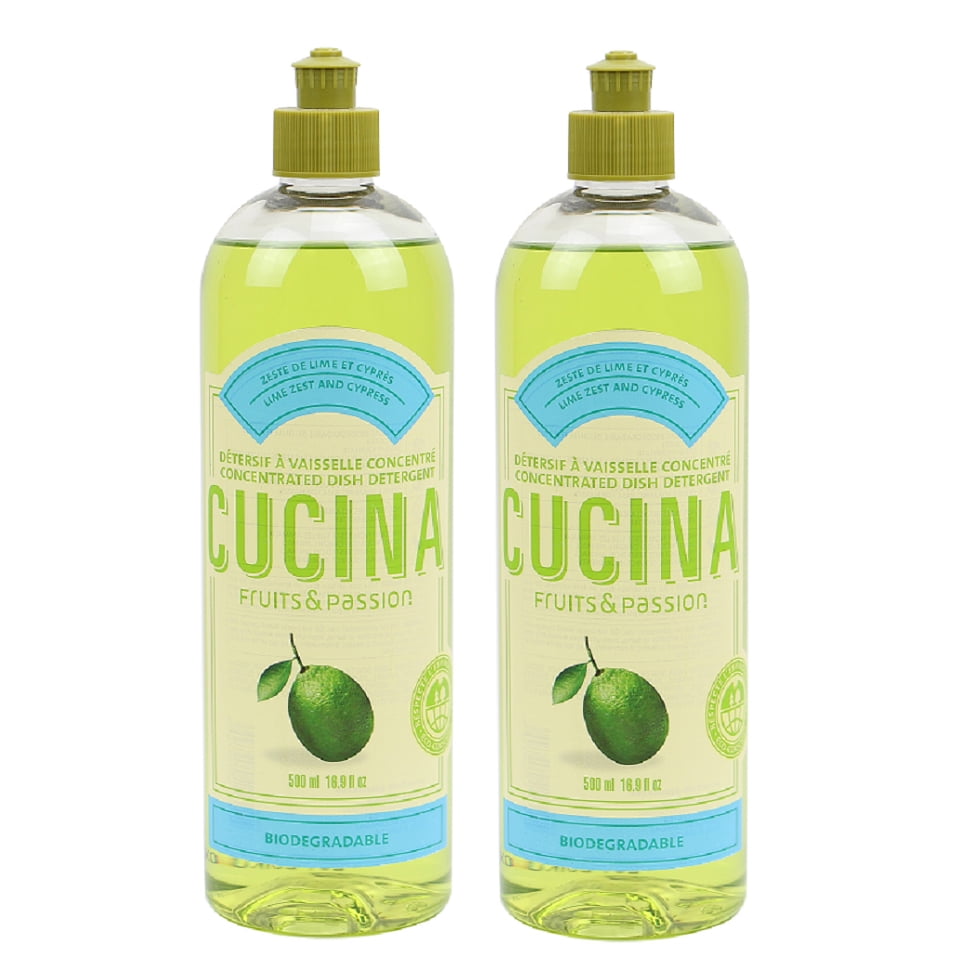Fruits & Passion Cucina Concentrated Biodegradable Liquid Dish Soap Detergent 16.9 Ounces2 Pack