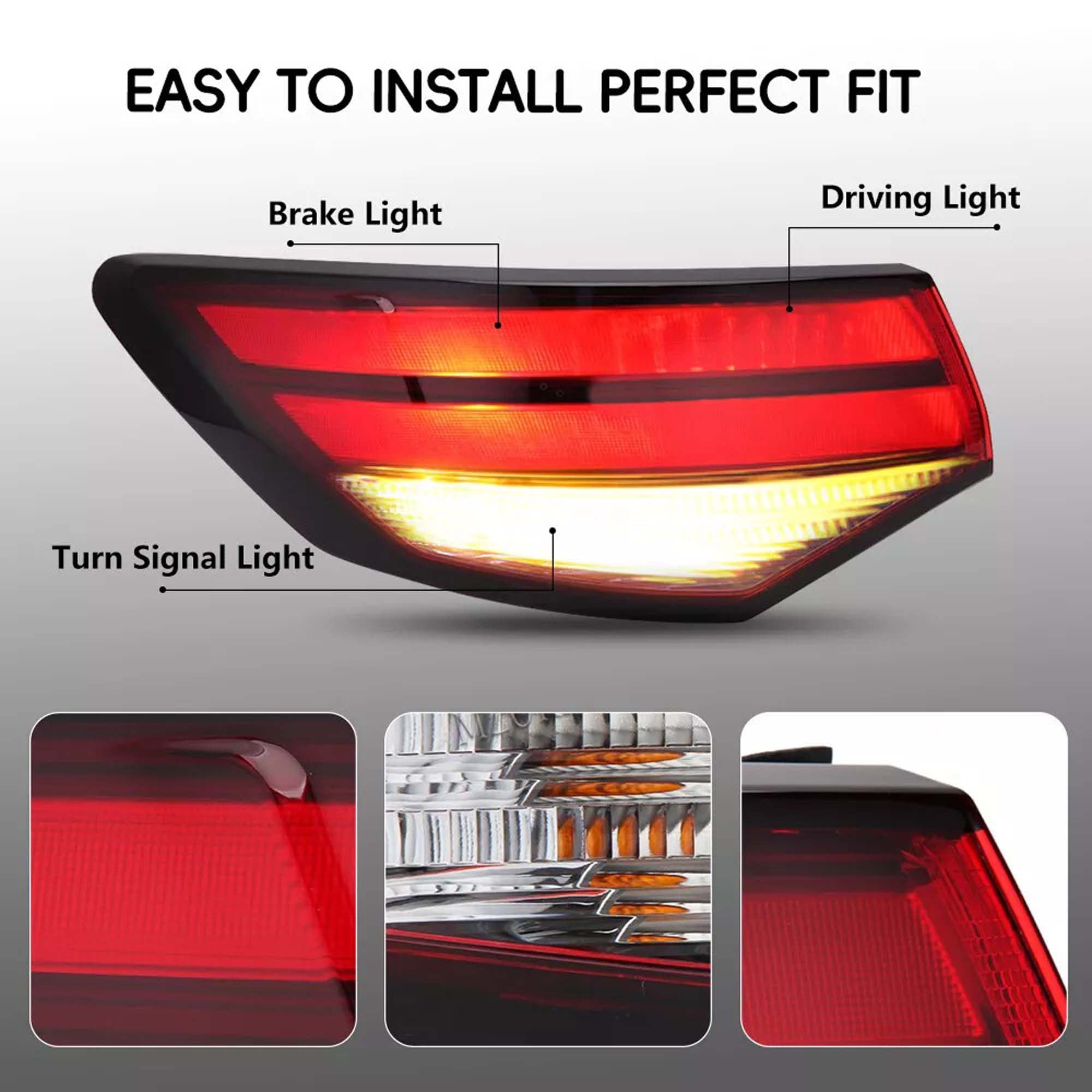 MZORANGE Left Driver Tail Light For Nissan Sentra 2020-23 Brake Outer Rear Stop Taillamp