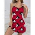thumbnail image 1 of Vestido Sexy de Minnie Mouse para mujer, vestidos de moda de verano 2024, falda de pijama de Mickey con cuello redondo de Disney, vestidos elegantes con ribete de lechuga, 1 of 1