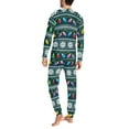 thumbnail image 4 of Renewold Matching Family Pajama Sets for Adults Size M Snowflake Colorful Lights Jogger Walking Athletic Clothing 2 Packs Men's Pullover Tops & Pants,Christmas Holiday, 4 of 5