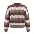 thumbnail image 6 of Women's Long Sleeve Cardigan Sweater,Cute Top Knit Colorful Patterned V Neck Button Outwear,Loose Fit,Fall Casual Daily Wear, 6 of 6