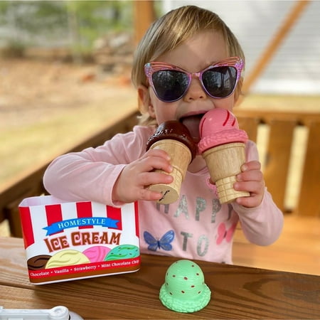 Melissa & Doug Scoop and Stack Ice Cream Cone Magnetic Pretend Play Set