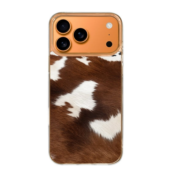 Case For Apple iPhone Air / 17 Pro / 17 Pro Max Series Case, Slim Thin Transparent Flexible Clear TPU Shockproof Phone Case For iPhone 17 Series, brown white cow