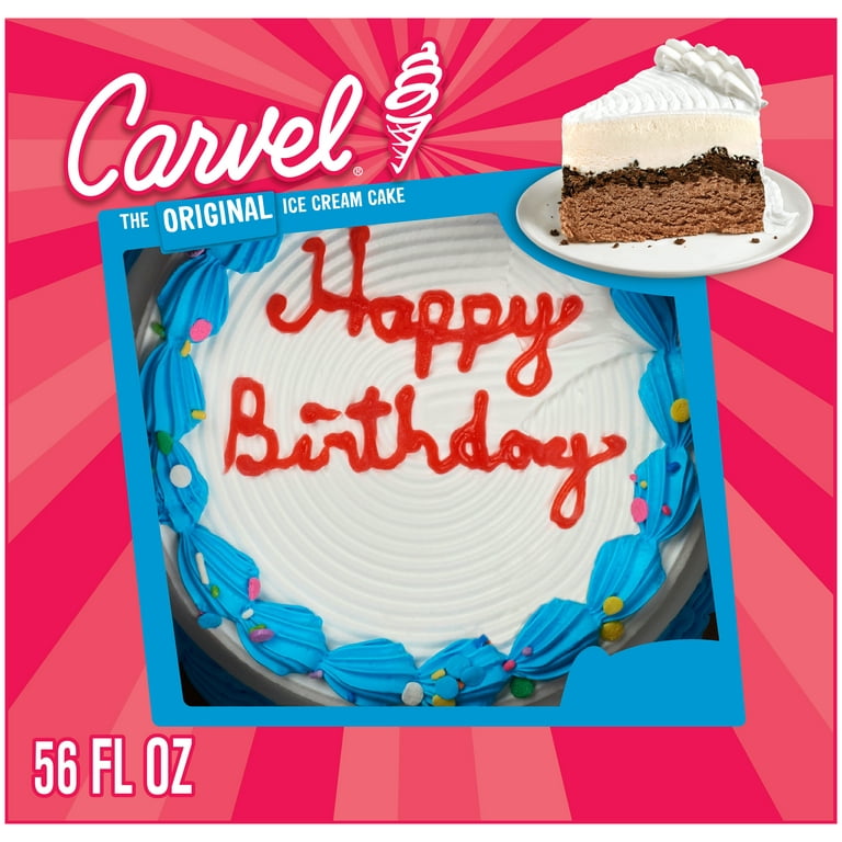 Carvel Round Ice Cream Cake Chocolate and Vanilla Ice Cream with Crunchies 56 fl oz