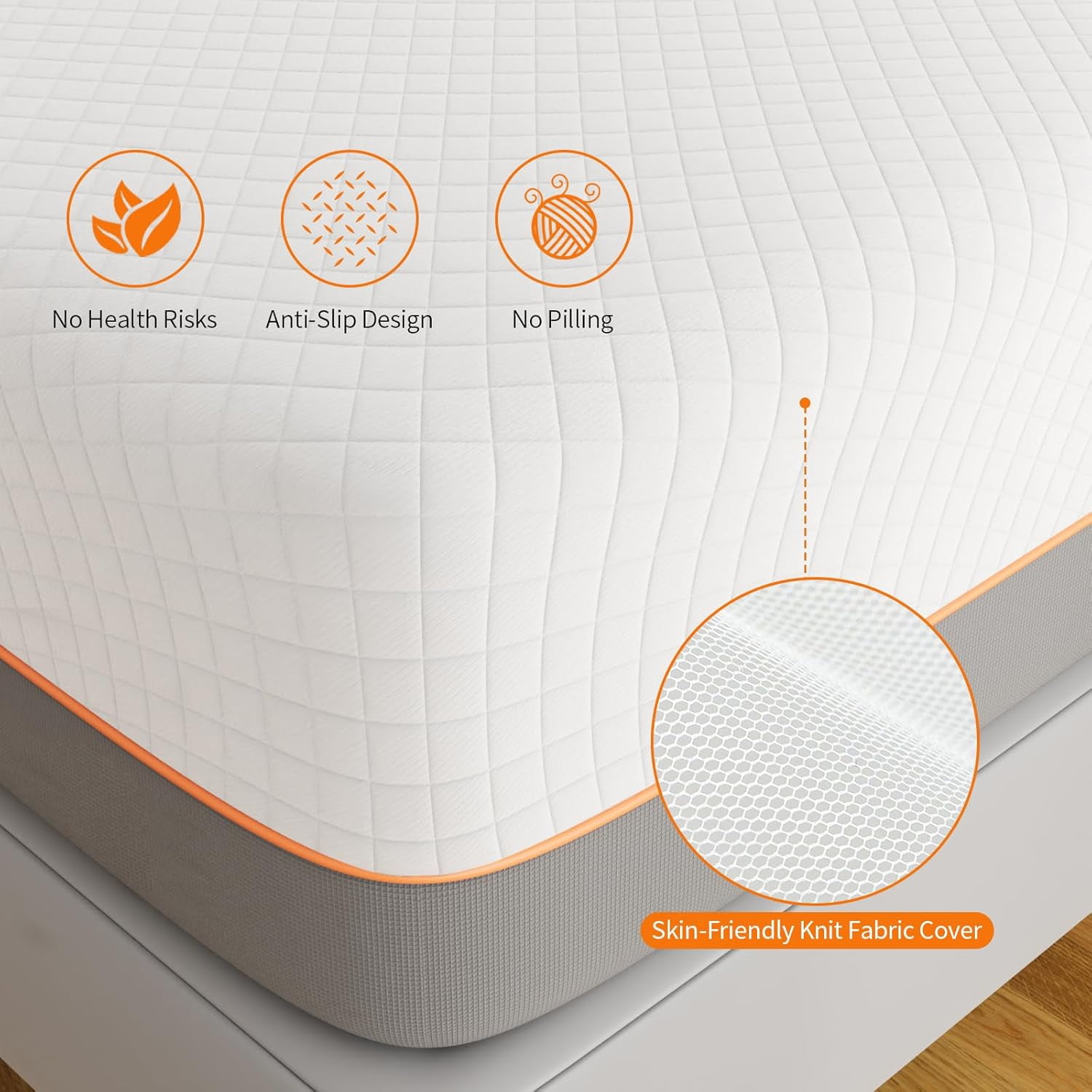 Doubleslee Queen Size 10" Gel Memory Foam Mattress, Innerspring Hybrid Mattress in a Box - Double-Sided Use