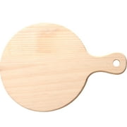 Pizza Board with Handle for Oven Round Cheese Breadboard Small Platter Multifunction Cutting Wood