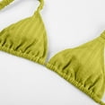 thumbnail image 6 of vigerkar Women's 2 Piece Bikini Set Textured Ruched Low Rise Swimsuit Bathing Suit (Green, XL), 6 of 9