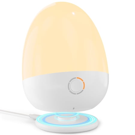 ZUZUKID Touch Night Light for Baby Nursery: Rechargeable Portable Kids Egg Nightlight Lamp with Feeding Timer for Todder Room, 3 Colors Temperatures Dimmable,Up to 200H(BPA-Free) C27